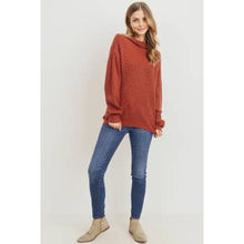 Load image into Gallery viewer, Rust Mock Neck Sweater