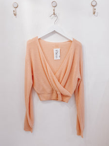 Wrap Front Peachy Keen Sweater