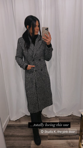 Chevron Herringbone Coat