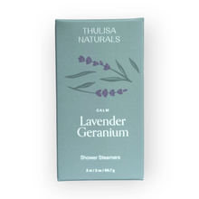 Load image into Gallery viewer, Calm Lavender Geranium Duo Shower Steamers