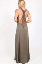 Load image into Gallery viewer, FINAL SALE - Braided Back Jersey Maxi Dress