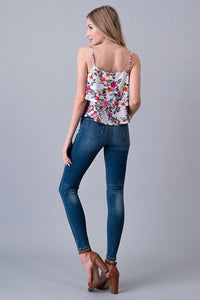 FINAL SALE -Tiered Floral Cami Top