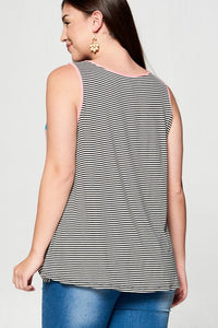 FINAL SALE - Color Block Stripe Beauties Tank