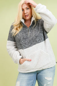 FINAL SALE - Two Toned Sherpa Pullover // Beauties