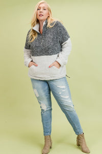 FINAL SALE - Two Toned Sherpa Pullover // Beauties