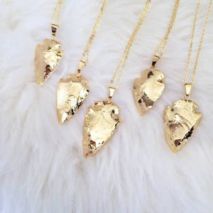 Small Gold Plated Arrowhead Necklace