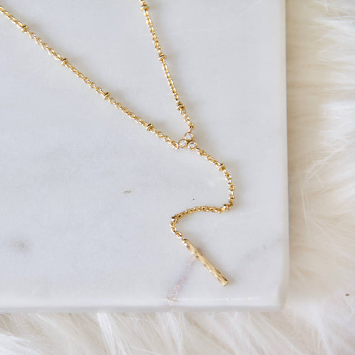 Gold Lariat Necklace