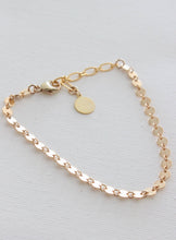 Load image into Gallery viewer, Gold Filled Round Textured Disc Bracelet