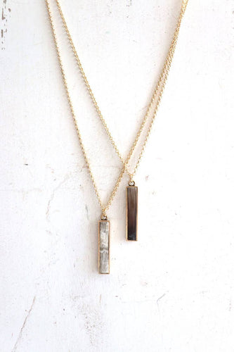 Elle Drop Horn Necklace