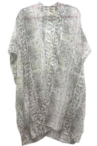 Pretty Python Kimono in Light Grey