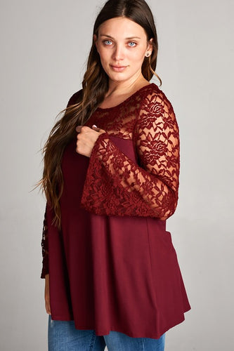 FINAL SALE - Lacey Bell Sleeve Boho Top
