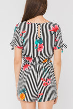 Load image into Gallery viewer, FINAL SALE - Striped Floral Romper