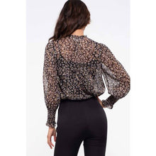 Load image into Gallery viewer, Sheer Leopard Top - Black