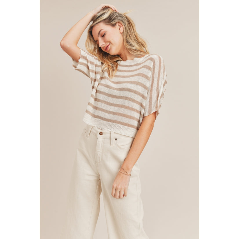 So Right Stripe Dolman Top