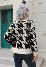 Load image into Gallery viewer, Houndstooth Button Down Cardigan