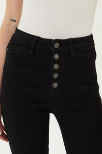 FINAL SALE - Von Black Button Jeans
