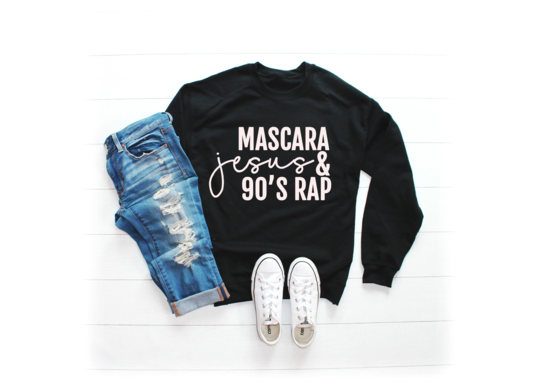 Mascara Jesus and 90's Rap Sweatshirt