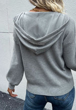 Load image into Gallery viewer, Henley Knit Hoodie