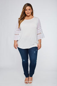 Serenity Lace Bell Sleeve Top // Beauties