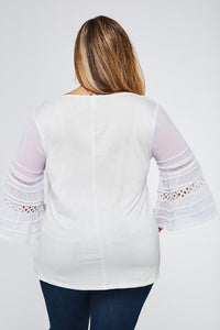 Serenity Lace Bell Sleeve Top // Beauties