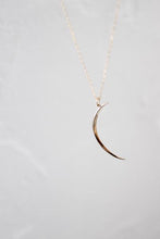 Load image into Gallery viewer, Thin Brass Crescent Necklace