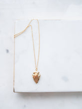 Load image into Gallery viewer, Small Gold Plated Arrowhead Necklace