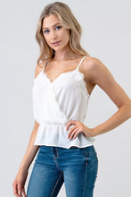Load image into Gallery viewer, Salah Peplum Lace Top - White