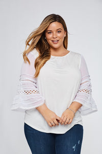 Serenity Lace Bell Sleeve Top // Beauties
