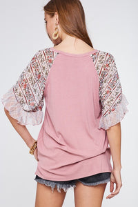 FINAL SALE - Cecilia Bell Sleeve Top
