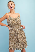 Load image into Gallery viewer, Pleated Leopard Mini Dress