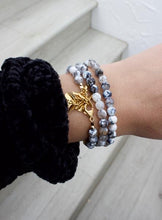 Load image into Gallery viewer, Speckled Agate Triple Wrap Bracelet