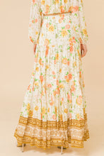 Load image into Gallery viewer, Boho Floral Woven Maxi Skirt