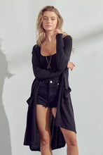 Load image into Gallery viewer, Softee Duster Cardi - Black