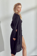 Load image into Gallery viewer, Softee Duster Cardi - Black