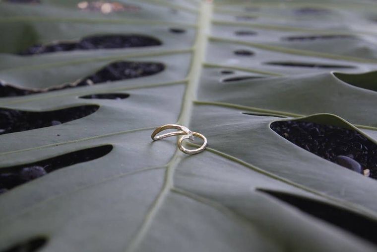 Sterling Silver - Hammered Wave Ring