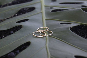 14K Gold Filled - Hammered Dainty Rings