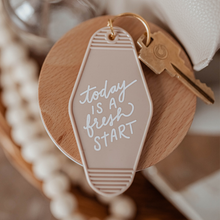 Load image into Gallery viewer, Today is a Fresh Start Motel Keychain