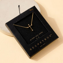 Load image into Gallery viewer, Gold Dip Cross Charm Necklace