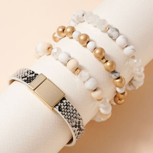 Stone Beads Bracelet Set