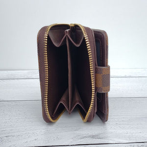 The Checkered Wallet - Brown
