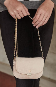 Surry Suede Mini Flap Bag | Vegan Leather